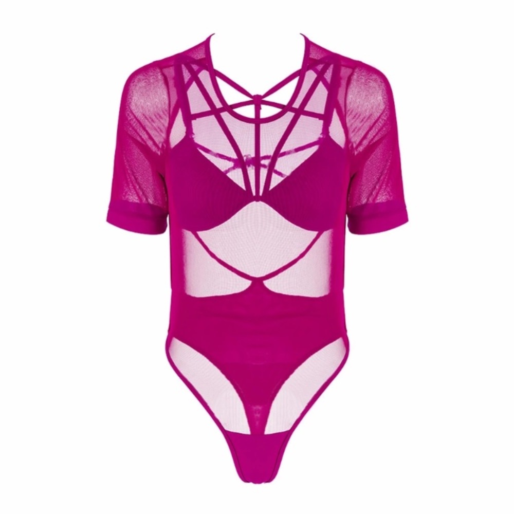 Strappy Pink 3 Piece Monokini Swim *LIQUIDATION*
